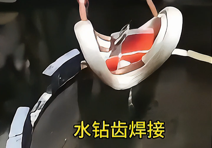 高頻感應(yīng)加熱設(shè)備，工人師傅自己焊接鋸片鉆頭合金，省錢又高效